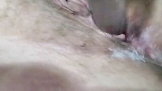 Glass Toy inside Creamy mom Twat