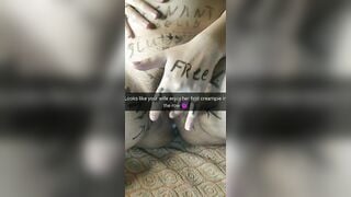 Cheating fiance plays with her first unprotected cumshot