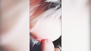 Vulgar bimbo plays the role of the real whore