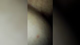 Cumming on her stockings feed
