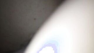 Boned her vagina and cum on her foot
