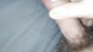 Boned her vagina and cum on her foot