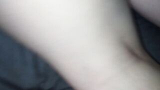 Boned her vagina and cum on her foot