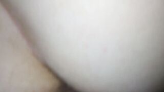 Boned her vagina and cum on her foot