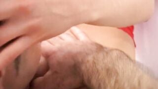 Bae teenie blonde gets nailed by her friend's huge willing penis