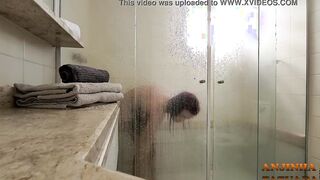 I was caught getting ready for the shower