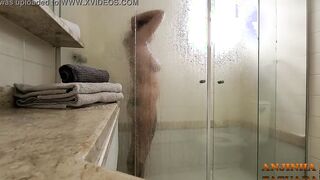 I was caught getting ready for the shower