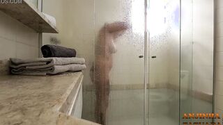 I was caught getting ready for the shower