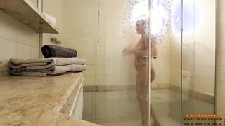 I was caught getting ready for the shower
