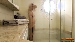 I was caught getting ready for the shower