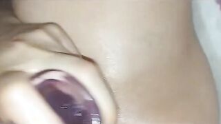 Huge Toy inside cougar twat squirt