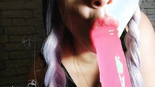 bimbos into Mesh Bodystockings Sucking Off & Masturbate Snatch Toy