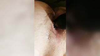 Fucking my Innocent white butt with a african toy