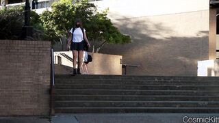 Voyeur College sluts no Lingerie Showing Off at Library