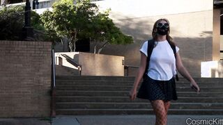 Voyeur College sluts no Lingerie Showing Off at Library