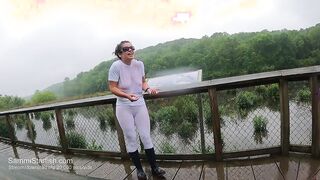 Soaking soak inside white pants