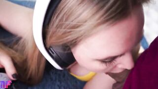 Plowed and Facialized Step Sister While Having Fun PS5