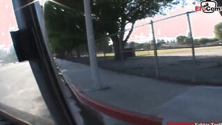 Eighteen sluts with tiny jugs gets a twat cummed after pick up