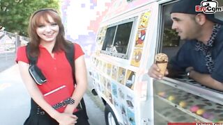 Eighteen sluts with tiny jugs gets a twat cummed after pick up