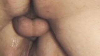 Roly-poly woman fills her mouth with a big penis before screwed