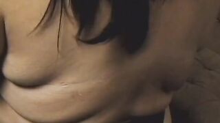 Roly-poly woman fills her mouth with a big penis before screwed