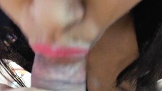 Sucking Off penis cum into mouth