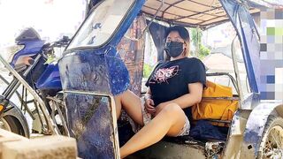 Risky Outdoors Fingers at the Motorcycle