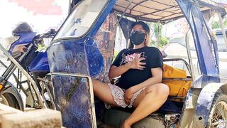 Risky Outdoors Fingers at the Motorcycle