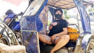 Risky Outdoors Fingers at the Motorcycle