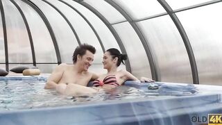 OLD4K. Russian Angie Moon has twat filled with older dick