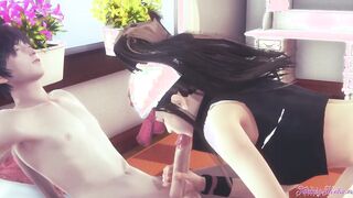Pokemon Anime - Hilda Bj and boobjob (Uncensored) - Japanese oriental Manga cartoon game porn