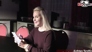 GERMAN ONLINE DATE - MEET AND BANGED! WITH BLONDE BITCH