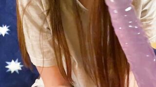 Blowing and cumming from my favorite sex toy dildo - TomaStevi