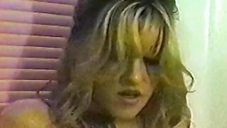 Blonde bends over and gets finger pounded by a sexy huge breast