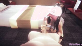 Pokemon Animated - Hilda Hand Job with point of view (Uncensored) - Japanese chinese Manga cartoon game porn