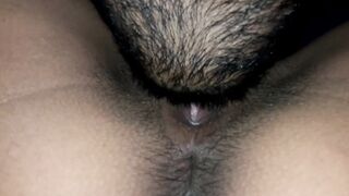 Closeup desi cunt licking tape, he ate all the cum