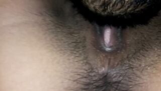 Closeup desi cunt licking tape, he ate all the cum