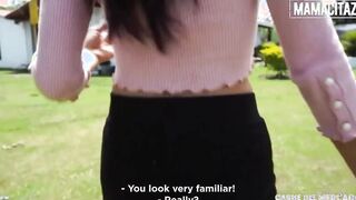 MAMACITAZ - (Mila Garcia, Logan Salamanca) Slender Long Jugs Hispanic Colombiana First Casting Tape