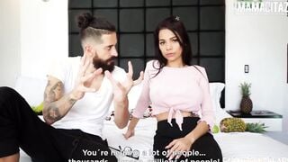 MAMACITAZ - (Mila Garcia, Logan Salamanca) Slender Long Jugs Hispanic Colombiana First Casting Tape