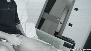 The stepfather masturbates and finally the 18 year old step-daughter loving the tape well