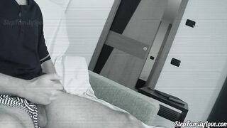 The stepfather masturbates and finally the 18 year old step-daughter loving the tape well
