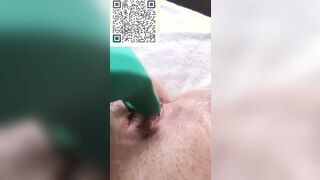 Amazing Woman Sexual Masturbate Long Vibrator and Squirting
