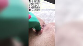 Amazing Woman Sexual Masturbate Long Vibrator and Squirting