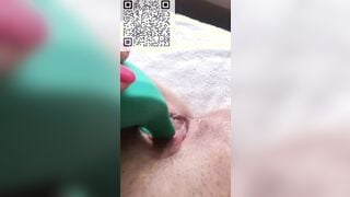 Amazing Woman Sexual Masturbate Long Vibrator and Squirting
