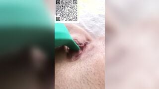 Amazing Woman Sexual Masturbate Long Vibrator and Squirting