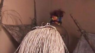 Ginger BBW gets nailed doggy style after hawaiian dance