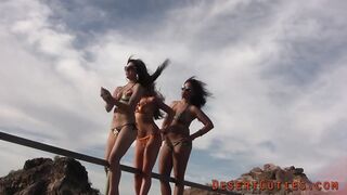 Lola Fine BTS boobs on top of South Mountain