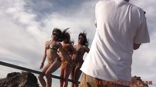 Lola Fine BTS boobs on top of South Mountain