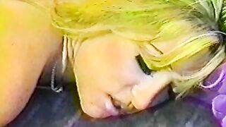 Lusty blonde clitoris-licker plays with her GF's pussy
