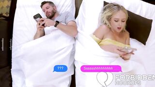 Babe blonde fucks her turned on step-brother